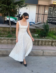Polka Maxi Dress