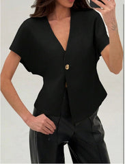 Crimson Asymmetrical Top