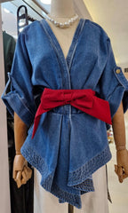 Denim Bloom Wrap