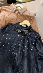 Riyat Velvet Embellish Shirt