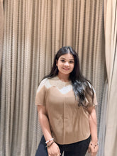 Yuri Pearl Top ( Camel Tone )