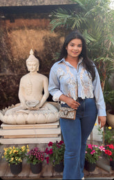 Rika Stripe Lace Shirt