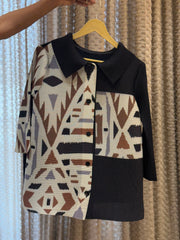 Zenia Shirt ( Black Tone )