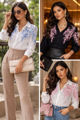 Rose Embellish Shirt