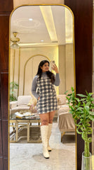 Riba Plaid Dress