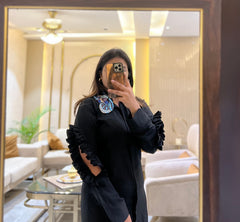 Thea Long Top (Black )