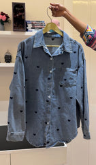 Playful Denim Stich Shirt