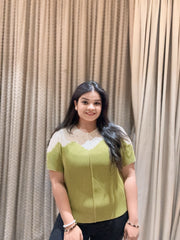 Yuri Pleated Top ( Green Tone )