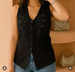 Pearl Embellish WaistCoat