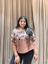 Eya Pleated Top ( Brown Tone )