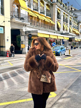 Mocha Snowy Fur Coat