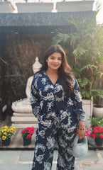 Ella Embriodery Denim Coordset