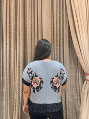 Iara Pleated Top ( Grey Tone )
