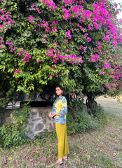 Chartreuse Elegance Pleated Co-ord Set