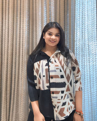 Zenia Shirt ( Black Tone )