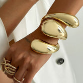 Golden Flow Statement Ring
