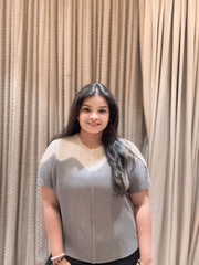 Yuri Pearl Top ( Grey Tone )