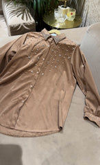 Riyat Velvet Embellish Shirt