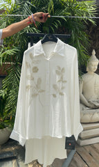 Linen Embellish Coord Set