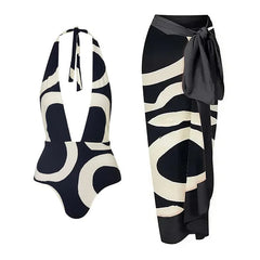 Black Monikini Sarong Set