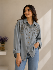Rona Denim Embellish Shirt