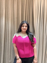 Yuri Pleated Top ( Pink Tone )