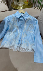 Rika Stripe Lace Shirt