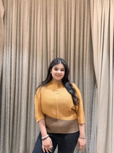 Daria Pleated Top ( Yellow Tone )