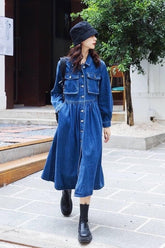 Luna Denim Dress ( Belt Included)