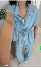 Skyline Ease Denim Lounge Set