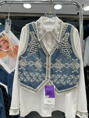 Daisy Embellish Shirt ( Luxe Edit)