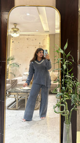 Opulence V - NECK Embellish Coord Set