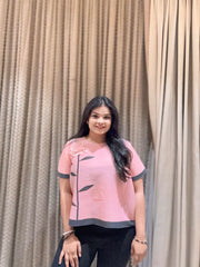 Lea Pleated Top( Pink Top )