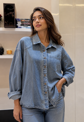 Terra Embellish Denim Shirt