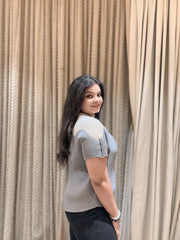 Yuri Pearl Top ( Grey Tone )