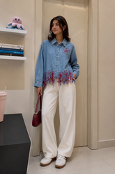 Ginyat Applique Denim Shirt