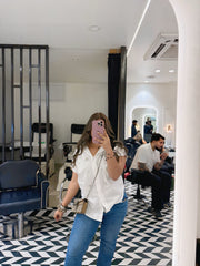 Gleam Drawstring Sleeve Embellish Shirt