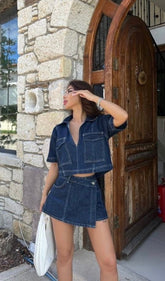 Sakina Denim Coord Set