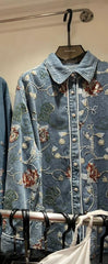 Hirya Embriodery Denim Shirt ( luxe limited Collection)