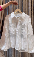 Diana Applique Blouse ( Luxe Edit)