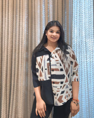 Zenia Shirt ( Black Tone )