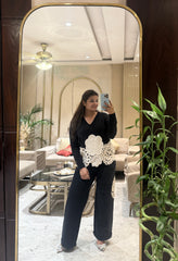 Luxe Crochet Patch Knit Co-Ord Set