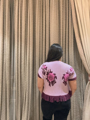 Iara Pleated Top ( Purple Tone )