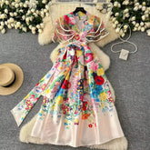 RoseWater Satin Floral Dress