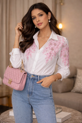 Rose Embellish Shirt