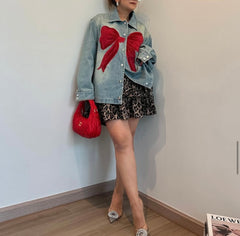 Scarlet Bow Denim Jacket