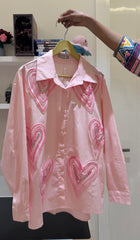 Rora Heart Embellish Shirt