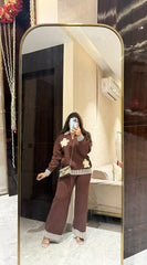 Chestnut Flower Knit Coord Set