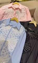 Noah Lace Embellish Shirt