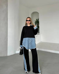 Urban Egde Denim Contrast Coord Set